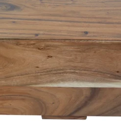 Contemporary Wood Block Bench Brown - Olivia & May -Olivia & May GUEST 42909081 e255 42ac 9b42 5cceb0cab184