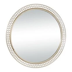 Contemporary Metal Wall Mirror Gold - Olivia & May -Olivia & May GUEST 42e85781 b971 49d9 981f da22469d7ba2