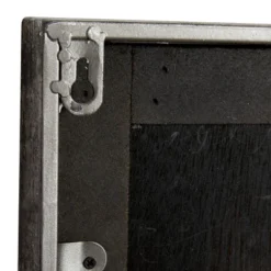 36" X 44" Large Rectangular Wood Wall Mirror With Metal Grid Overlay Golden Brown - Olivia & May -Olivia & May GUEST 430072bc ee55 4459 a113 0c9021668a01