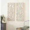 Set Of 2 Resin Geometric Carved Arabesque Wall Decors Beige - Olivia & May -Olivia & May GUEST 430b3964 8b19 4497 9506 5cb5ff3c92e0