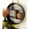Metal Round 2 Shelf Wall Shelf With Hanging Rope Black - Olivia & May -Olivia & May GUEST 43397207 fd24 474e a8d3 0540dd6f90e0