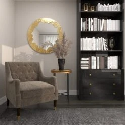 Aluminum Handmade Live Edge Wall Mirror Gold - Olivia & May -Olivia & May GUEST 4344487c 0c70 4e3f 9820 efb0addc9dd9