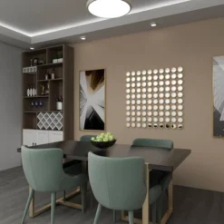 Metal Wall Mirror With Grid Pattern Gold - Olivia & May -Olivia & May GUEST 435515f3 b6f6 4db2 a851 b83843aca212