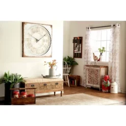 Natural Geometric Patterned Wood Cabinet Brown - Olivia & May 22 Natural Geometric Patterned Wood Cabinet Brown - Olivia & May -Olivia & May GUEST 435f934f b5ac 408c b036 ccb8eff0cd97