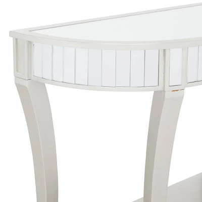 Set Of 2 Glam Fir Console Tables With Mirror White - Olivia & May 4 Set Of 2 Glam Fir Console Tables With Mirror White - Olivia & May - Image 2