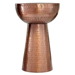 Hammered Metal Drum End Table Bronze - Olivia & May -Olivia & May GUEST 4397aebb 183b 49e2 8f34 09ebe434abd2