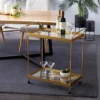 Contemporary Metal Bar Cart Gold - Olivia & May -Olivia & May GUEST 43fafc1e d139 438f 9e19 9739bee7c45f