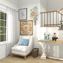 37" Metal Floral Wall Decor - Olivia & May -Olivia & May GUEST 44010cde 4a1b 4b39 9644 8b0131b65850