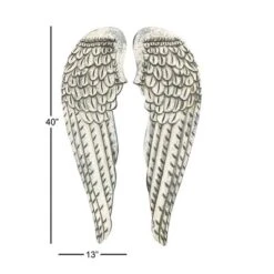 Wood Bird Carved Wings Wall Decor Set Of 2 White - Olivia & May -Olivia & May GUEST 440eb048 9370 4c1a a080 6258c1087b36