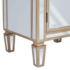 Small Glam Glass Mirrored Cabinet Beige - Olivia & May -Olivia & May GUEST 446e9fc9 bd88 4fa7 8c09 67eea1ab83c9