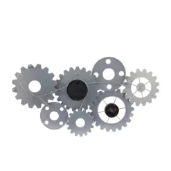 17"x34" Metal Gear Wall Clock Brown - Olivia & May: Silent, Novelty Industrial Style For Living Room -Olivia & May GUEST 4475152a 2752 4839 b6c2 557b39269da7