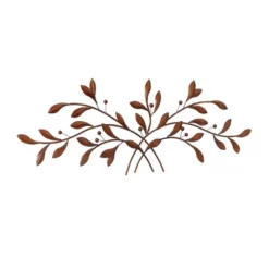 22" X 60" Metal Leaf Wall Decor Brown - Olivia & May -Olivia & May GUEST 447ca145 f046 4f2f bf33 38eb93f53780