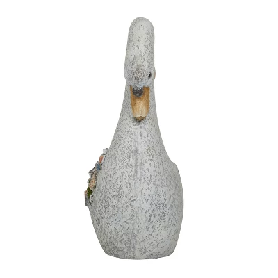 Olivia & May 11" Wide Traditional Duck Rectangular Fiberglass Planter Pot Gray 8 Olivia & May 11" Wide Traditional Duck Rectangular Fiberglass Planter Pot Gray - Image 6