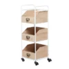Industrial Wood Storage Cart Brown - Olivia & May -Olivia & May GUEST 4578e5cb b19b 46cf 974a 0cb716e0581d