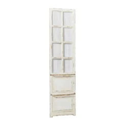 Wood Scroll Door Inspired Panel Wall Decor With Mesh Netting Cream - Olivia & May -Olivia & May GUEST 459b2973 c22b 4846 af3e 3023e3a8cf72
