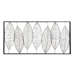 Metal Leaf Wall Decor With Black Frame Black - Olivia & May -Olivia & May GUEST 45f2cace 7f58 4ffa 93d0 383b3bc69686