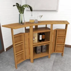 Patio Bar Table Teak - Olivia & May -Olivia & May GUEST 4690d246 4d16 4282 a07f 13768f4be0a1