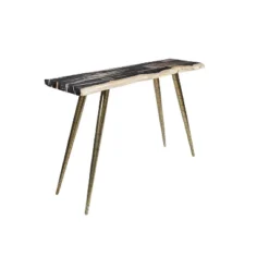 Contemporary Petrified Wood Console Table Brown - Olivia & May -Olivia & May GUEST 46a43f2f f2c2 4378 a637 838f86f50d87