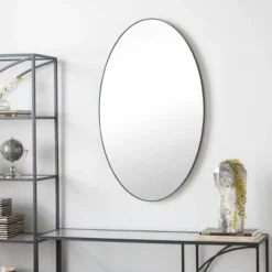 Contemporary Wood Oval Wall Mirror – Olivia & May -Olivia & May GUEST 46e0779a 3332 418b 9879 c459a51c42d1