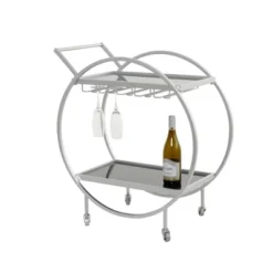 Contemporary Metal Round Bar Cart - Olivia & May 21 Contemporary Metal Round Bar Cart - Olivia & May -Olivia & May GUEST 472f2f02 a452 49e4 9cd5 9747420d45cd