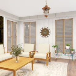 Metal Sunburst Indoor Outdoor Wall Decor With Distressed Copper Like Finish Brown - Olivia & May -Olivia & May GUEST 4752e0e6 e001 4e17 912e 74f07f9c45d0