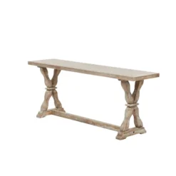 Distressed Farmhouse Wood Bench Brown - Olivia & May -Olivia & May GUEST 476dffb1 5330 491f 8425 a6f6e0ed5c53