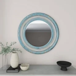 Wood Floral Carved Wall Mirror Beige - Olivia & May 27 Wood Floral Carved Wall Mirror Beige - Olivia & May -Olivia & May GUEST 47c6aa68 5ce7 40e0 ac78 4d280c83d6f6