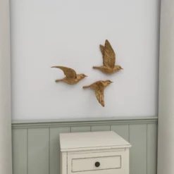 Resin Bird Metallic 3D Sculpted Wall Decor Set Of 3 Gold - Olivia & May -Olivia & May GUEST 48b8abf0 c953 4e67 98a3 fef0ba455aed