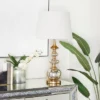 Linen Buffet Lamp With Tapered Shade Gold - Olivia & May -Olivia & May GUEST 4924150a 2a97 4871 8073 da639ac09e65