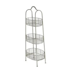 41" 3 Tier Rustic Farmhouse Iron Basket Stand - Olivia & May -Olivia & May GUEST 496eb1d8 0cef 44a0 8857 323566b0c2ea