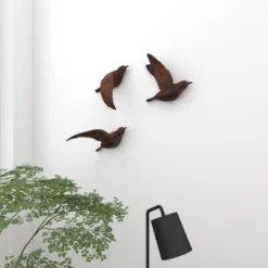 Set Of 3 Metallic Flying Bird Sculptures Wall Decor - Olivia & May -Olivia & May GUEST 49fd35e7 f7b0 4db5 912b a5c7bda7c49a