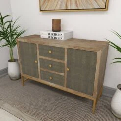 Contemporary Metal Cabinet Brown - Olivia & May -Olivia & May GUEST 4a4a1428 fec6 414a ae5d 4b00a787cfcf