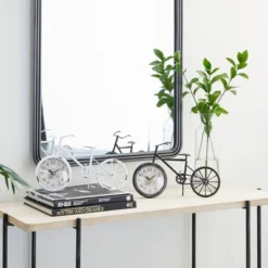 Set Of 2 Metal Bike Clocks - Olivia & May