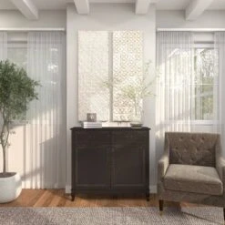 Set Of 2 Wooden Geometric Intricately Carved Wall Decors White - Olivia & May -Olivia & May GUEST 4a71b2d6 0714 46cb 88b5 998104556352