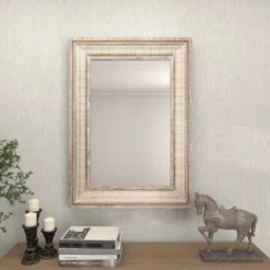 Metal Intricately Carved Wall Mirror Brown - Olivia & May -Olivia & May GUEST 4ba2d9a7 13f2 41a8 94b4 42ca60f70fd3