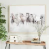 Canvas Horse Handmade Framed Wall Art With Brown Frame Gray - Olivia & May -Olivia & May GUEST 4c0792f4 1b53 4ead 8b2a bee9f74d5679