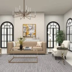 Metal And Glass Round Pedestal Table Gold - Olivia & May -Olivia & May GUEST 4dda5ff2 a33b 48bf bcce d2d1d9d78ae9