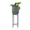 Olivia & May Modern Metal Planter Pot Gray -Olivia & May GUEST 4de03b30 e3d8 43b4 b9d1 bce7b36e0edf