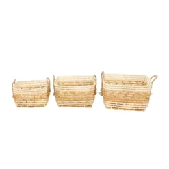 Set Of 3 Contemporary Sea Grass Storage Baskets Brown - Olivia & May -Olivia & May GUEST 4e022305 899c 4090 9dda 91f0c7fb80be