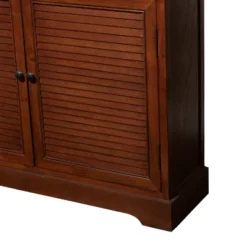 Traditional Wood Shutter Style Cabinet Brown - Olivia & May -Olivia & May GUEST 4ef2915b 9eb5 4c7e 95b3 9f9a83eb7e5a