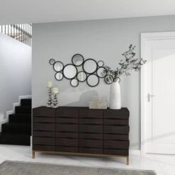 Metal Bubble Cluster Round Wall Mirror Black - Olivia & May -Olivia & May GUEST 4f13042a 06ec 49e6 b5f4 5768e2148105