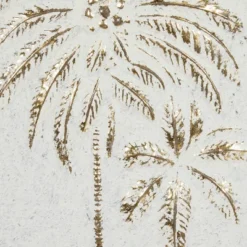 Metal Tree Relief Palm Wall Decor With Gold Detailing Gold - Olivia & May -Olivia & May GUEST 4f76cb40 02c1 418e a4d4 476f91996047