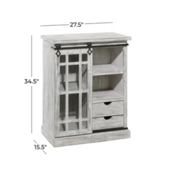 Farmhouse Metal And Wood Cabinet White - Olivia & May -Olivia & May GUEST 4ffa1283 bf85 49e5 a02e c81581417fd5