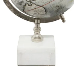 13" X 9" Contemporary Decorative Globe With Iron And Ceramic Stand White - Olivia & May 9 13" X 9" Contemporary Decorative Globe With Iron And Ceramic Stand White - Olivia & May -Olivia & May GUEST 5011d6a7 3e38 460d 958c 614de8b05f1e