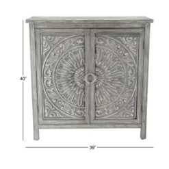 Farmhouse Wood Cabinet Gray - Olivia & May -Olivia & May GUEST 5020443e 7fe3 48ba 8dff 73ab6446b09f
