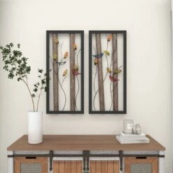 Set Of 2 Metal Bird Wall Decors With Real Wood Detailing Black - Olivia & May 28 Set Of 2 Metal Bird Wall Decors With Real Wood Detailing Black - Olivia & May -Olivia & May GUEST 504438ba 9b92 4c06 aade fb0d5e6c1086