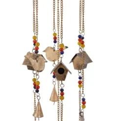 42" Iron Rustic Birds Windchime Bronze - Olivia & May: Outdoor Garden Decor, Gentle Tones -Olivia & May GUEST 507377f7 49f4 4c75 9502 380e7966015b