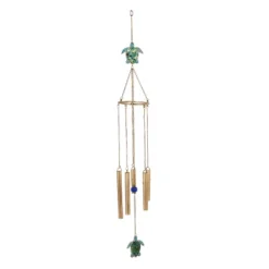 41" Iron Eclectic Turtle Windchime: Coastal Vibes, Easy Hang - Olivia & May -Olivia & May GUEST 509d3e32 f70d 4ca9 9a4f 6ad5f9495158