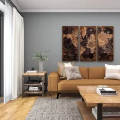 Industrial 3 Tier Side Table Brown - Olivia & May -Olivia & May GUEST 50a222f8 8367 4657 b3ba 832166fda400