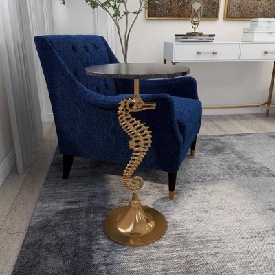 Coastal Seahorse Accent Table Gold - Olivia & May 12 Coastal Seahorse Accent Table Gold - Olivia & May - Image 10